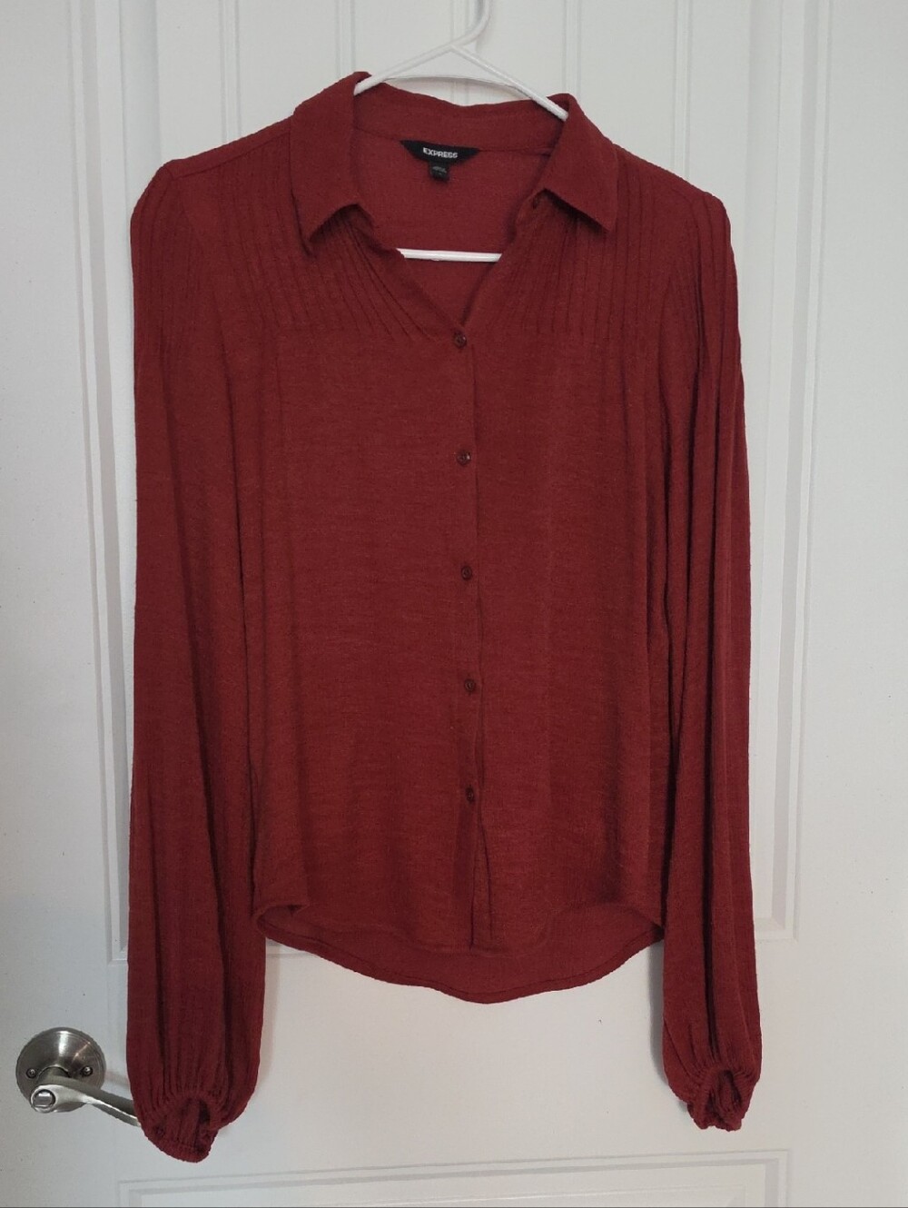 Express Button-Down Shirt in Burnt Orange